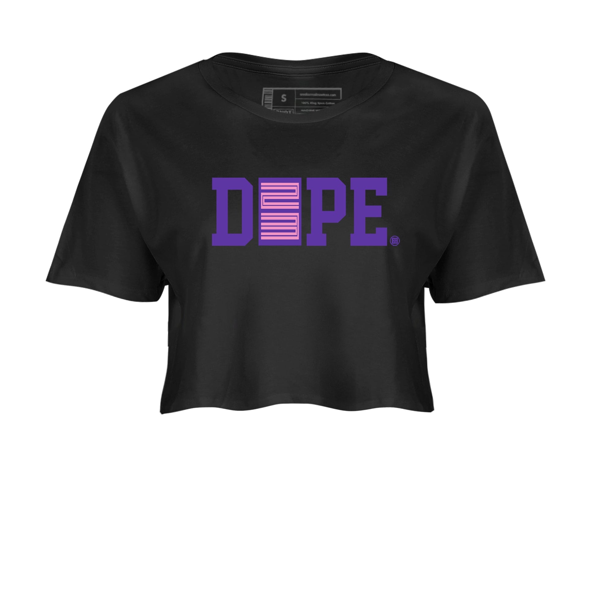 Sneaker match tees – Sneaker Tees To Match Air Jordan 11 Canyon Purple Shoes – Dope 23 Crop T-Shirt Black 2
