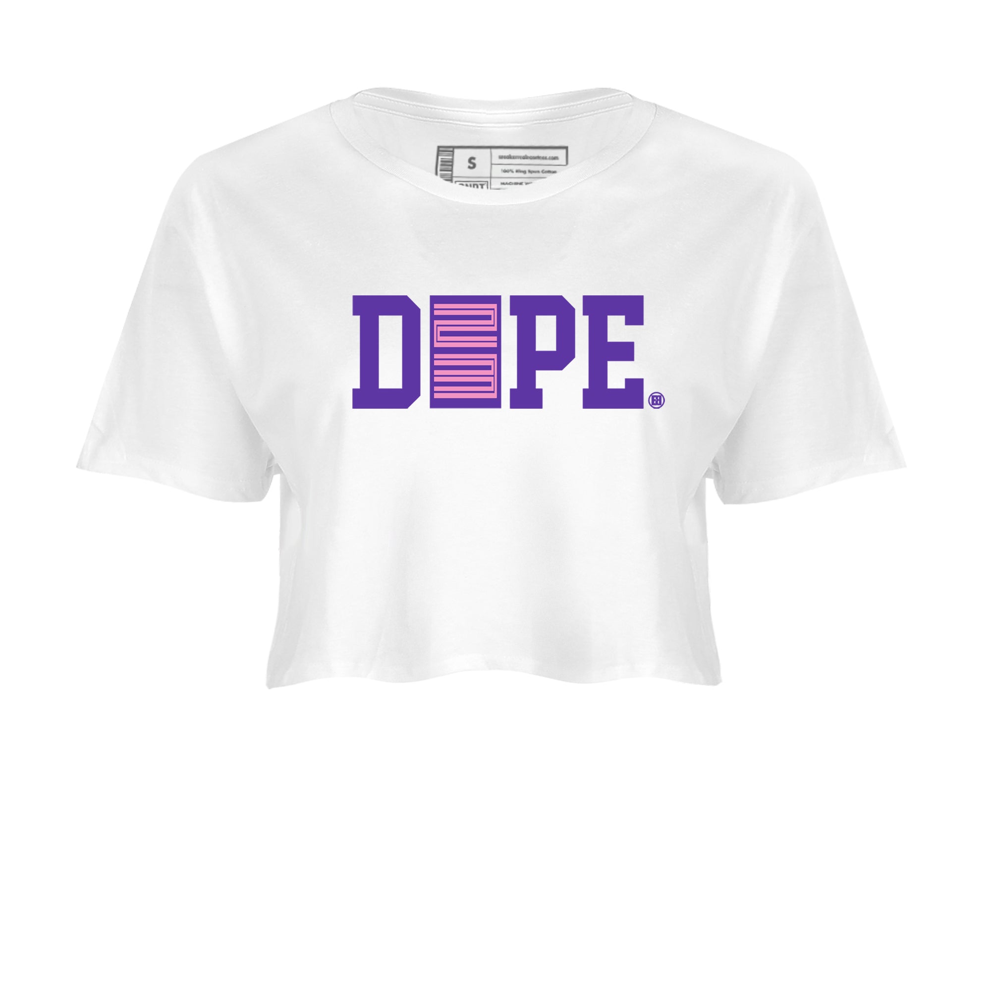 Sneaker match tees – Sneaker Tees To Match Air Jordan 11 Canyon Purple Shoes – Dope 23 Crop T-Shirt White 2
