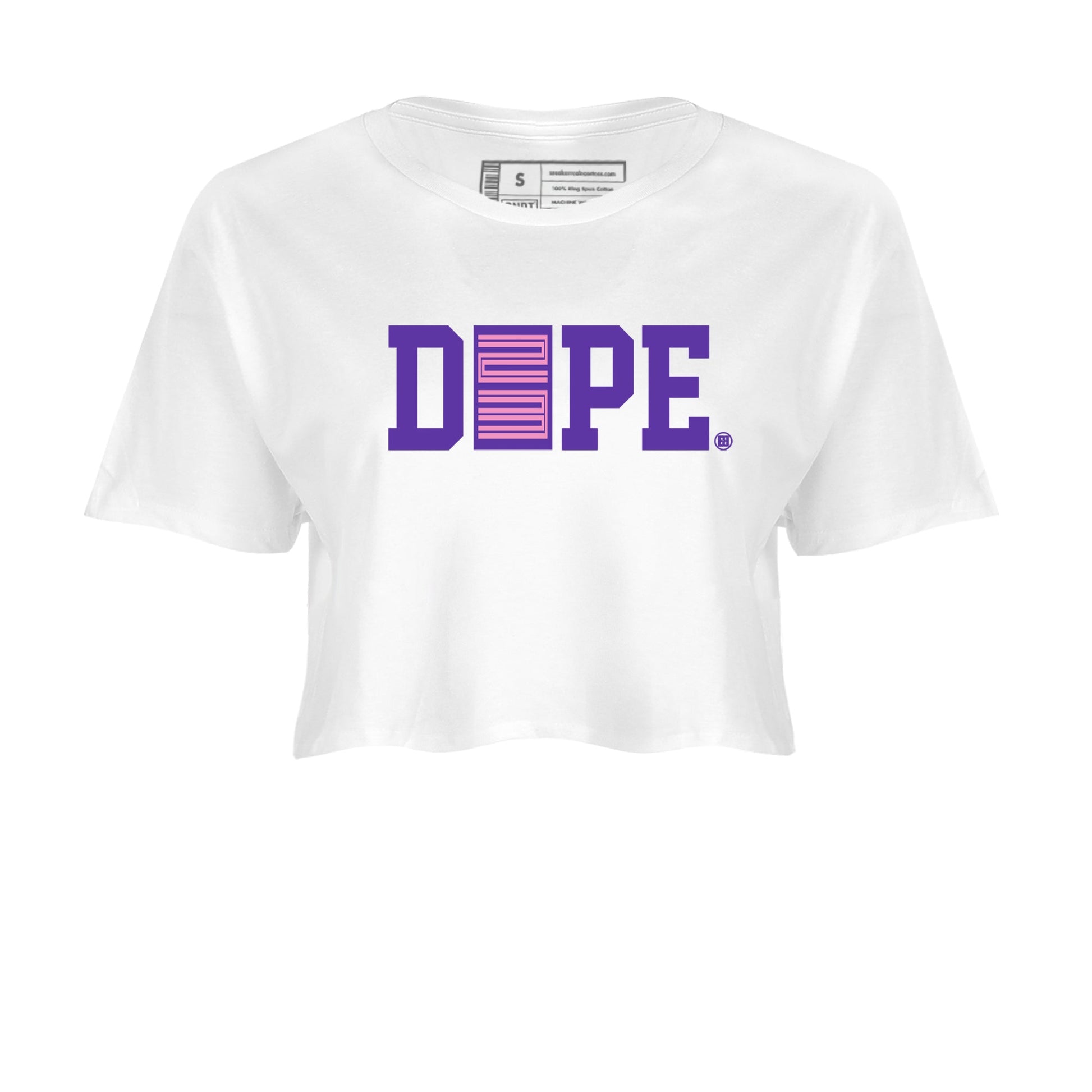 Sneaker match tees – Sneaker Tees To Match Air Jordan 11 Canyon Purple Shoes – Dope 23 Crop T-Shirt White 2