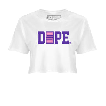 Sneaker match tees – Sneaker Tees To Match Air Jordan 11 Canyon Purple Shoes – Dope 23 Crop T-Shirt White 2