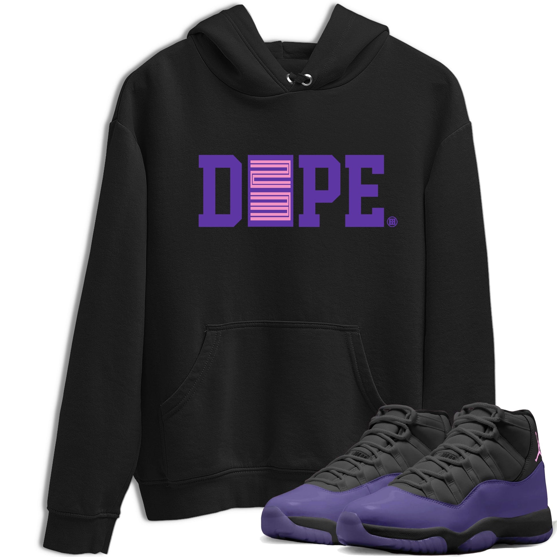 Sneaker match tees – Sneaker Tees To Match Air Jordan 11 Canyon Purple Shoes – Dope 23 Tee Black 1