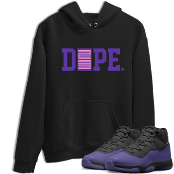 Sneaker match tees – Sneaker Tees To Match Air Jordan 11 Canyon Purple Shoes – Dope 23 Tee Black 1