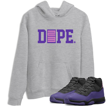Sneaker match tees – Sneaker Tees To Match Air Jordan 11 Canyon Purple Shoes – Dope 23 Tee Heather Grey 1