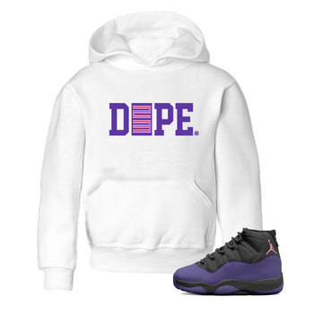 Sneaker match tees – Sneaker Tees To Match Air Jordan 11 Canyon Purple Shoes – Dope 23 Kids T-Shirt White 1