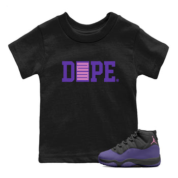 Sneaker match tees – Sneaker Tees To Match Air Jordan 11 Canyon Purple Shoes – Dope 23 Kids T-Shirt Black 1