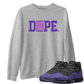 Sneaker match tees – Sneaker Tees To Match Air Jordan 11 Canyon Purple Shoes – Dope 23 Tee Heather Grey 1