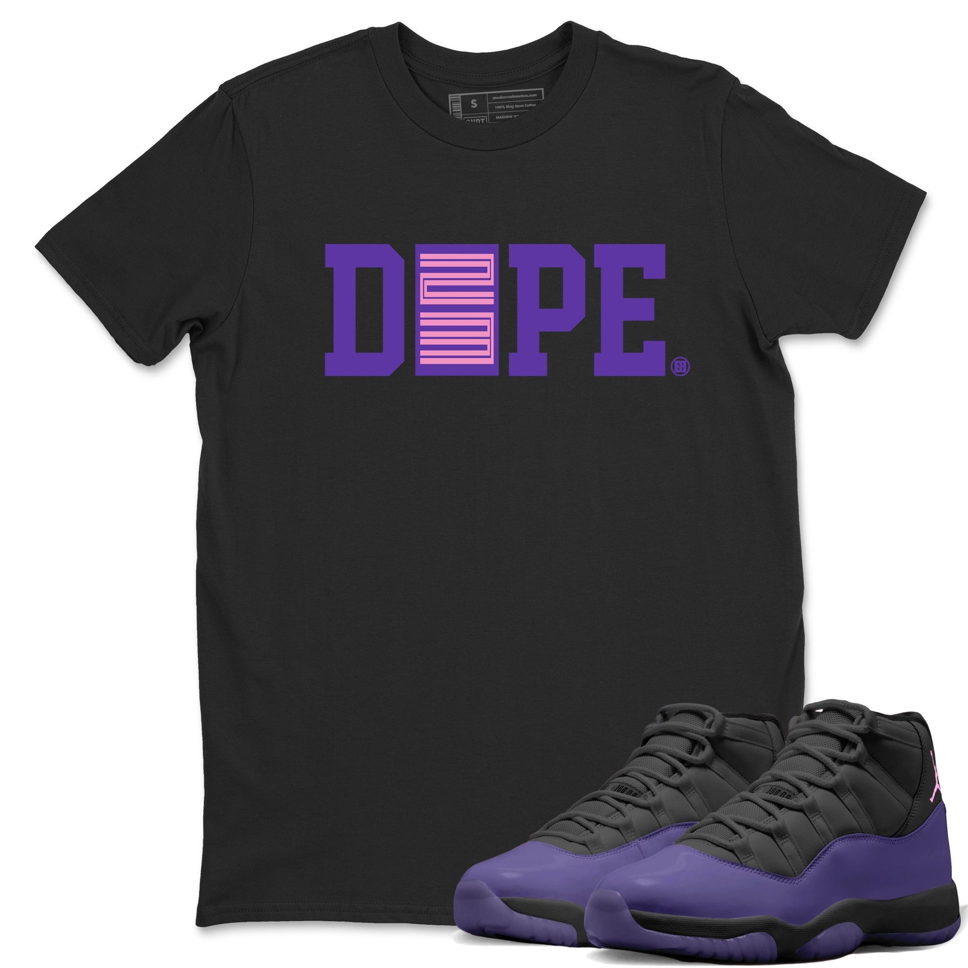 Sneaker match tees – Sneaker Tees To Match Air Jordan 11 Canyon Purple Shoes – Dope 23 Tee Black 1