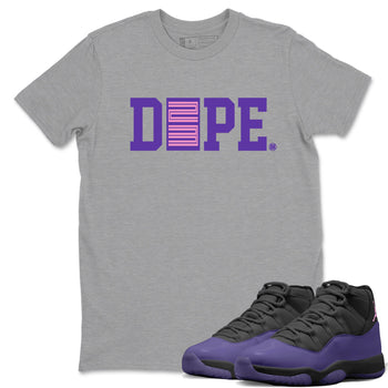 Sneaker match tees – Sneaker Tees To Match Air Jordan 11 Canyon Purple Shoes – Dope 23 Tee Heather Grey 1