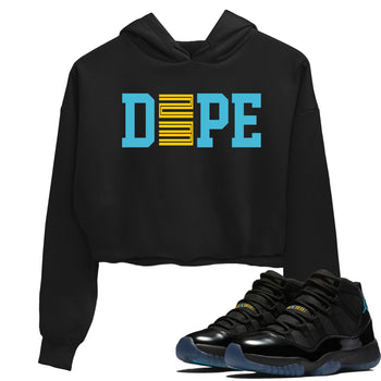 Sneaker match tees – Sneaker Tees To Match Air Jordan 11 Gamma Shoes – Dope 23 Crop T-Shirt Black 1