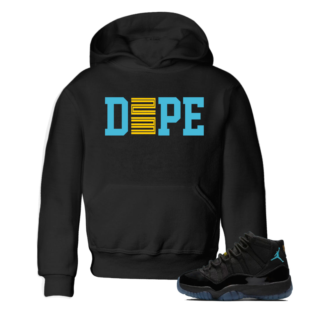 Sneaker match tees – Sneaker Tees To Match Air Jordan 11 Gamma Shoes – Dope 23 Kids T-Shirt Black 1