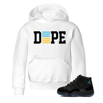 Sneaker match tees – Sneaker Tees To Match Air Jordan 11 Gamma Shoes – Dope 23 Kids T-Shirt White 1