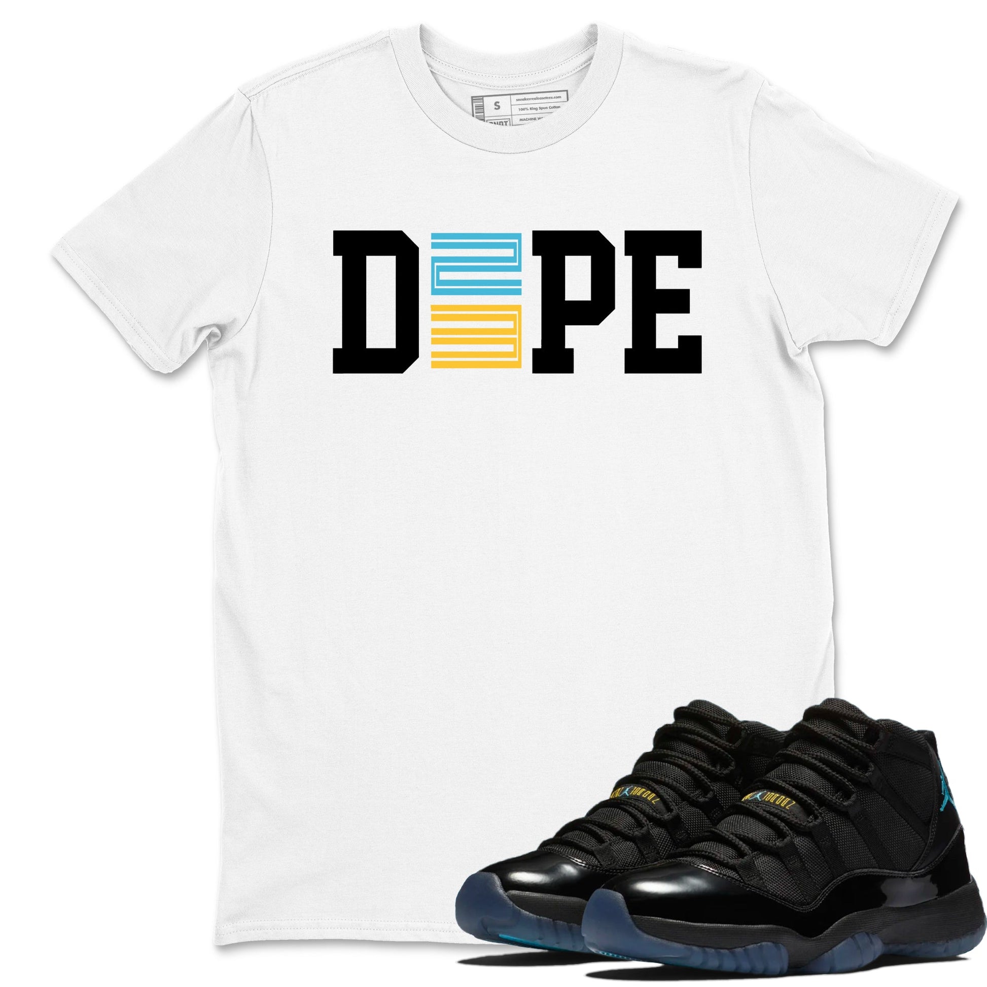 Sneaker match tees – Sneaker Tees To Match Air Jordan 11 Gamma Shoes – Dope 23 Tee White 1