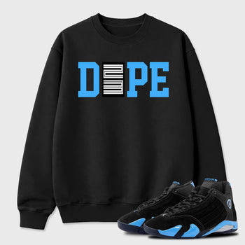 Sneaker outfits graphic tee – Sneaker Tees To Match Air Jordan 14 University Blue Sneakers – Dope 23 Tee Black 1