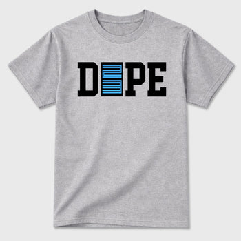 Sneaker outfits graphic tee – Sneaker Tees To Match Air Jordan 14 University Blue Sneakers – Dope 23 Tee Heather Grey 2