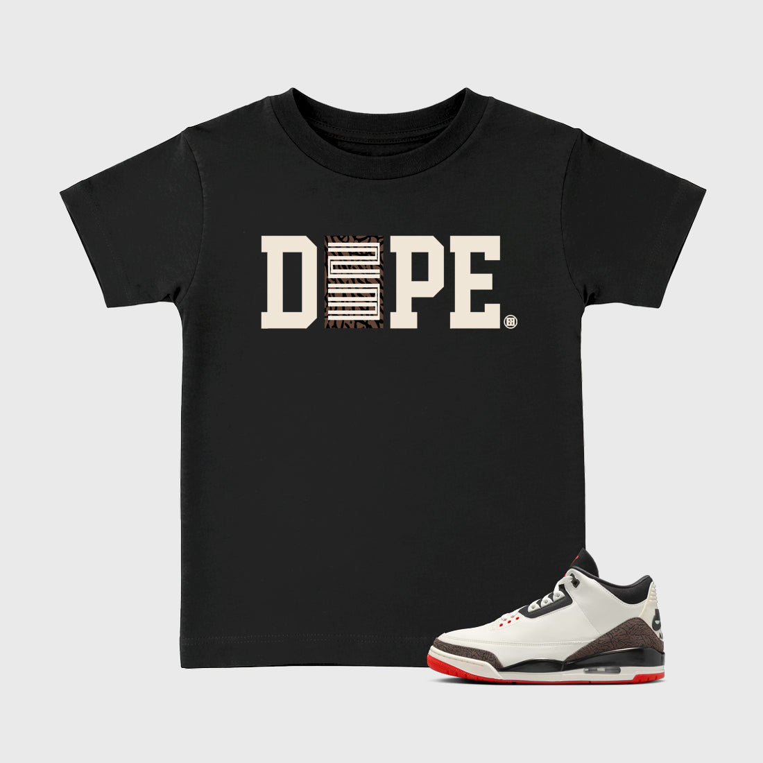 Sneaker match tees – Sneaker Tees To Match Air Jordan 3 World's Best Dad Shoes – Dope 23 Kids T-Shirt Black 1