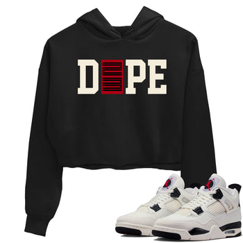 Sneaker match tees – Sneaker Tees To Match Air Jordan 4 Flight Club Shoes – Dope 23 Crop T-Shirt Black 1