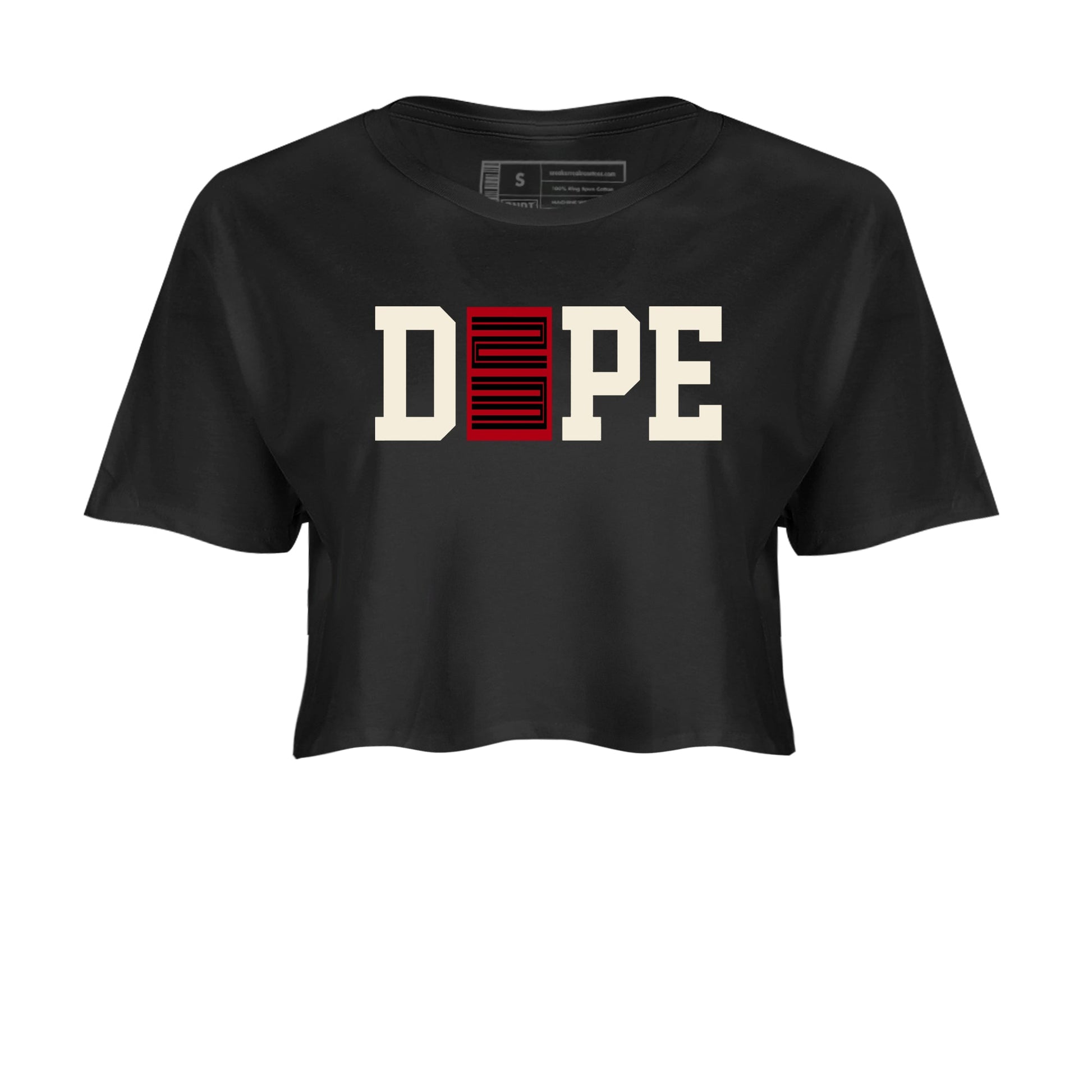 Sneaker match tees – Sneaker Tees To Match Air Jordan 4 Flight Club Shoes – Dope 23 Crop T-Shirt Black 2