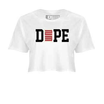 Sneaker match tees – Sneaker Tees To Match Air Jordan 4 Flight Club Shoes – Dope 23 Crop T-Shirt White 2