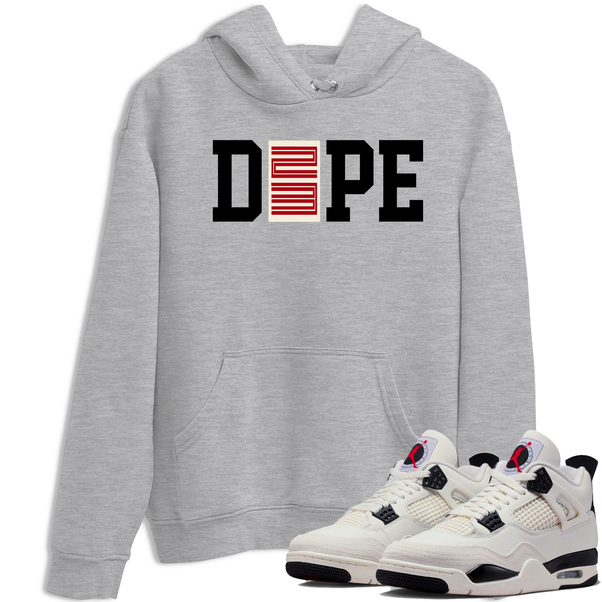 Sneaker match tees – Sneaker Tees To Match Air Jordan 4 Flight Club Shoes – Dope 23 Tee Heather Grey 1