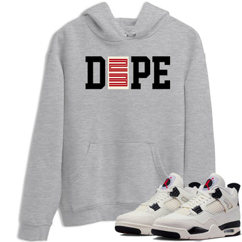 Sneaker match tees – Sneaker Tees To Match Air Jordan 4 Flight Club Shoes – Dope 23 Tee Heather Grey 1