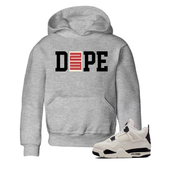 Sneaker match tees – Sneaker Tees To Match Air Jordan 4 Flight Club Shoes – Dope 23 Kids T-Shirt Heather Grey 1