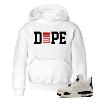 Sneaker match tees – Sneaker Tees To Match Air Jordan 4 Flight Club Shoes – Dope 23 Kids T-Shirt White 1