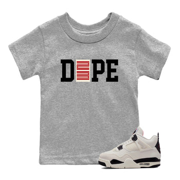 Sneaker match tees – Sneaker Tees To Match Air Jordan 4 Flight Club Shoes – Dope 23 Kids T-Shirt Heather Grey 1