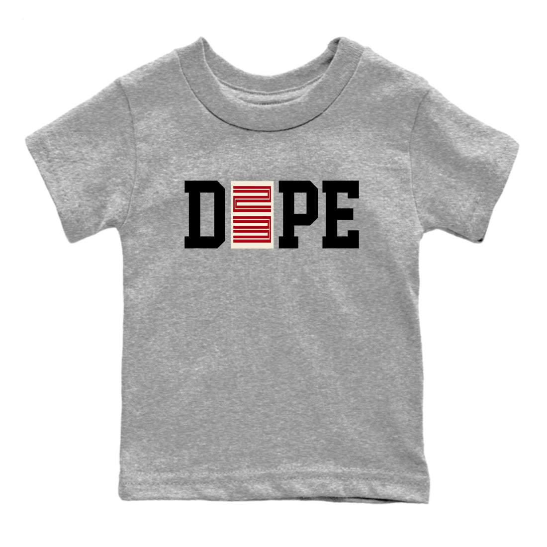 Sneaker match tees – Sneaker Tees To Match Air Jordan 4 Flight Club Shoes – Dope 23 Kids T-Shirt Heather Grey 2