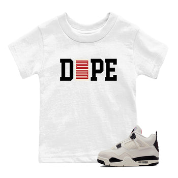 Sneaker match tees – Sneaker Tees To Match Air Jordan 4 Flight Club Shoes – Dope 23 Kids T-Shirt White 1