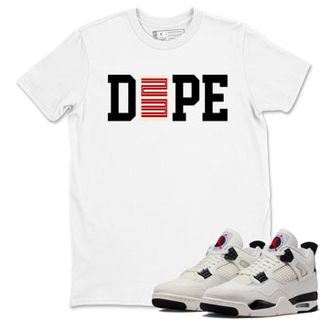 Sneaker match tees – Sneaker Tees To Match Air Jordan 4 Flight Club Shoes – Dope 23 Tee White 1
