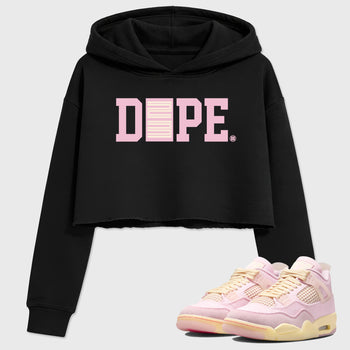 Sneaker match tees – Sneaker Tees To Match Air Jordan 4 Iced Carmine Shoes – Dope 23 Crop T-Shirt Black 1