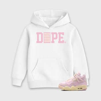 Sneaker match tees – Sneaker Tees To Match Air Jordan 4 Iced Carmine Shoes – Dope 23 Kids T-Shirt White 1