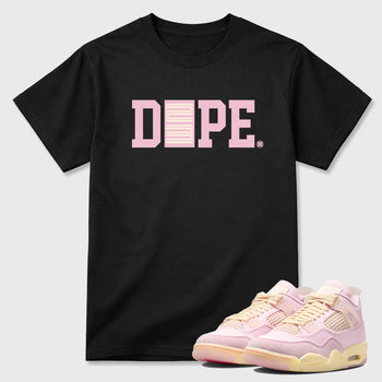 Sneaker match tees – Sneaker Tees To Match Air Jordan 4 Iced Carmine Shoes – Dope 23 Tee Black 1