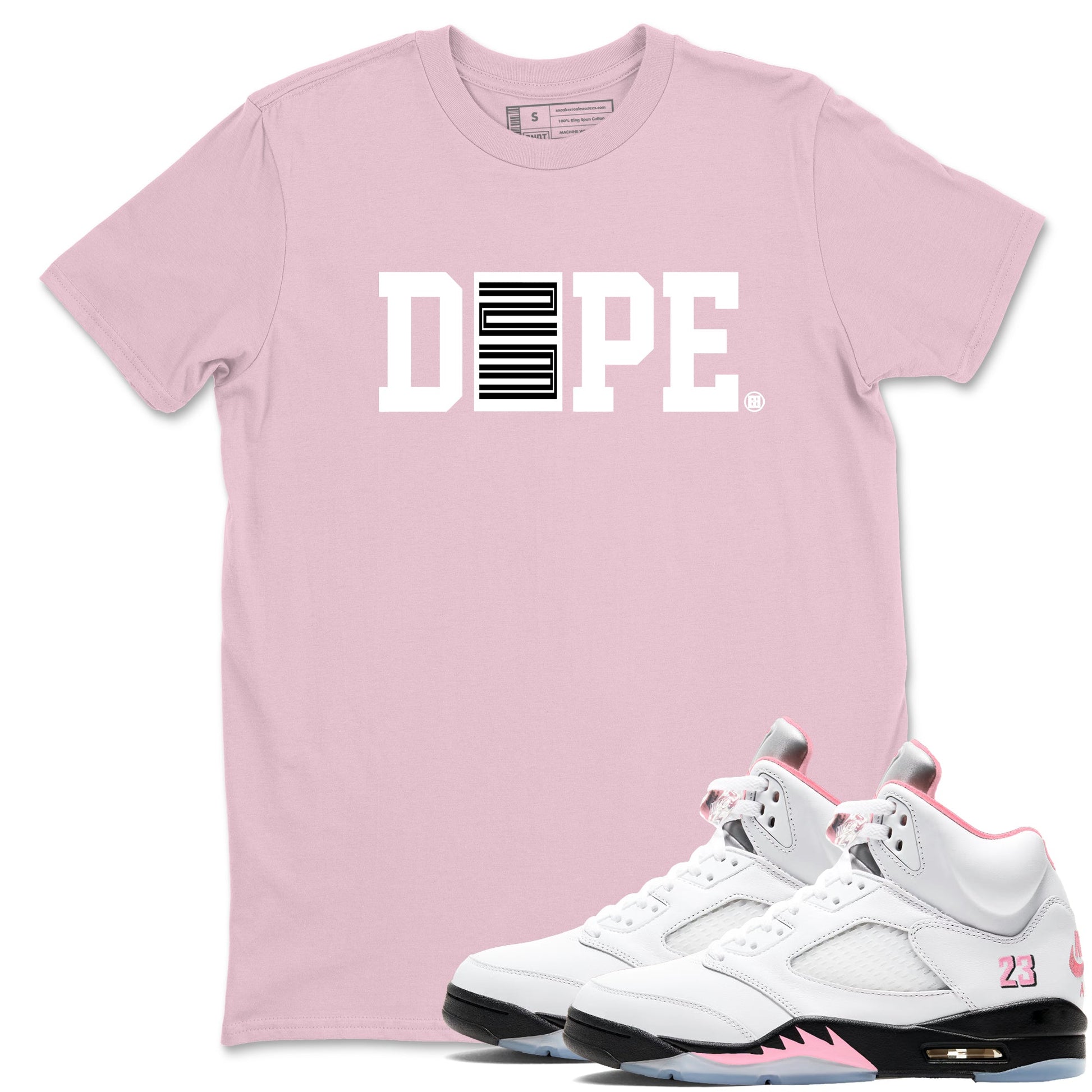 Sneaker match tees – Sneaker Tees To Match Air Jordan 5 35th Anniversary Shoes – Dope 23 Tee Pink 1
