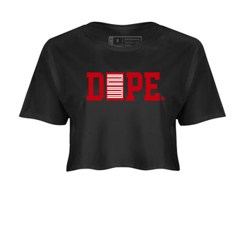 Sneaker match tees – Sneaker Tees To Match Air Jordan 5 Fire Red Shoes – Dope 23 Crop T-Shirt Black 2