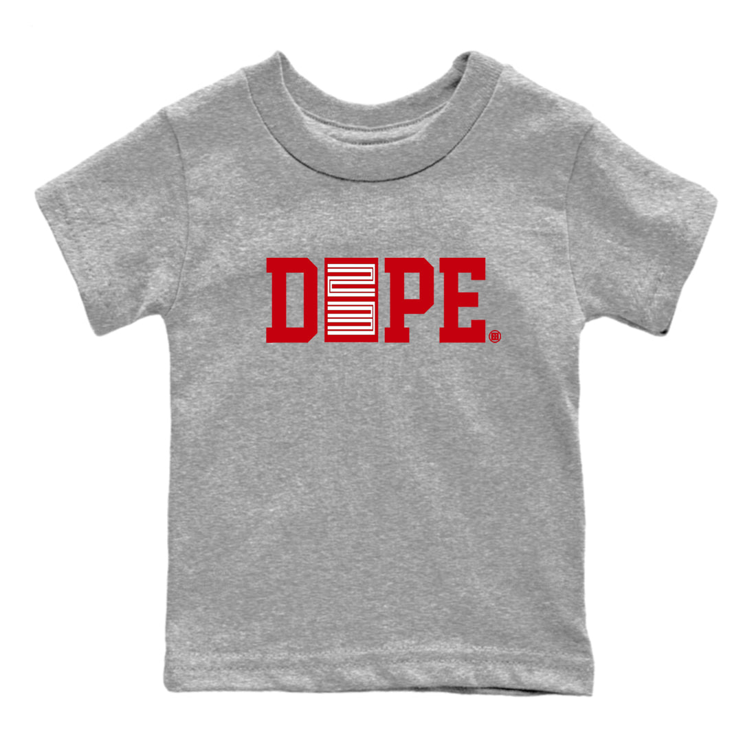 Sneaker match tees – Sneaker Tees To Match Air Jordan 5 Fire Red Shoes – Dope 23 Kids T-Shirt Heather Grey 2