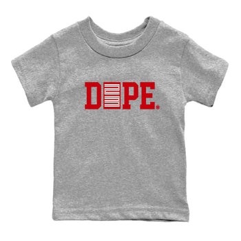 Sneaker match tees – Sneaker Tees To Match Air Jordan 5 Fire Red Shoes – Dope 23 Kids T-Shirt Heather Grey 2