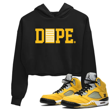 Sneaker match tees – Sneaker Tees To Match Air Jordan 5 Tokyo Shoes – Dope 23 Crop T-Shirt Black 1