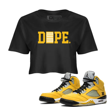 Sneaker match tees – Sneaker Tees To Match Air Jordan 5 Tokyo Shoes – Dope 23 Crop T-Shirt Black 1
