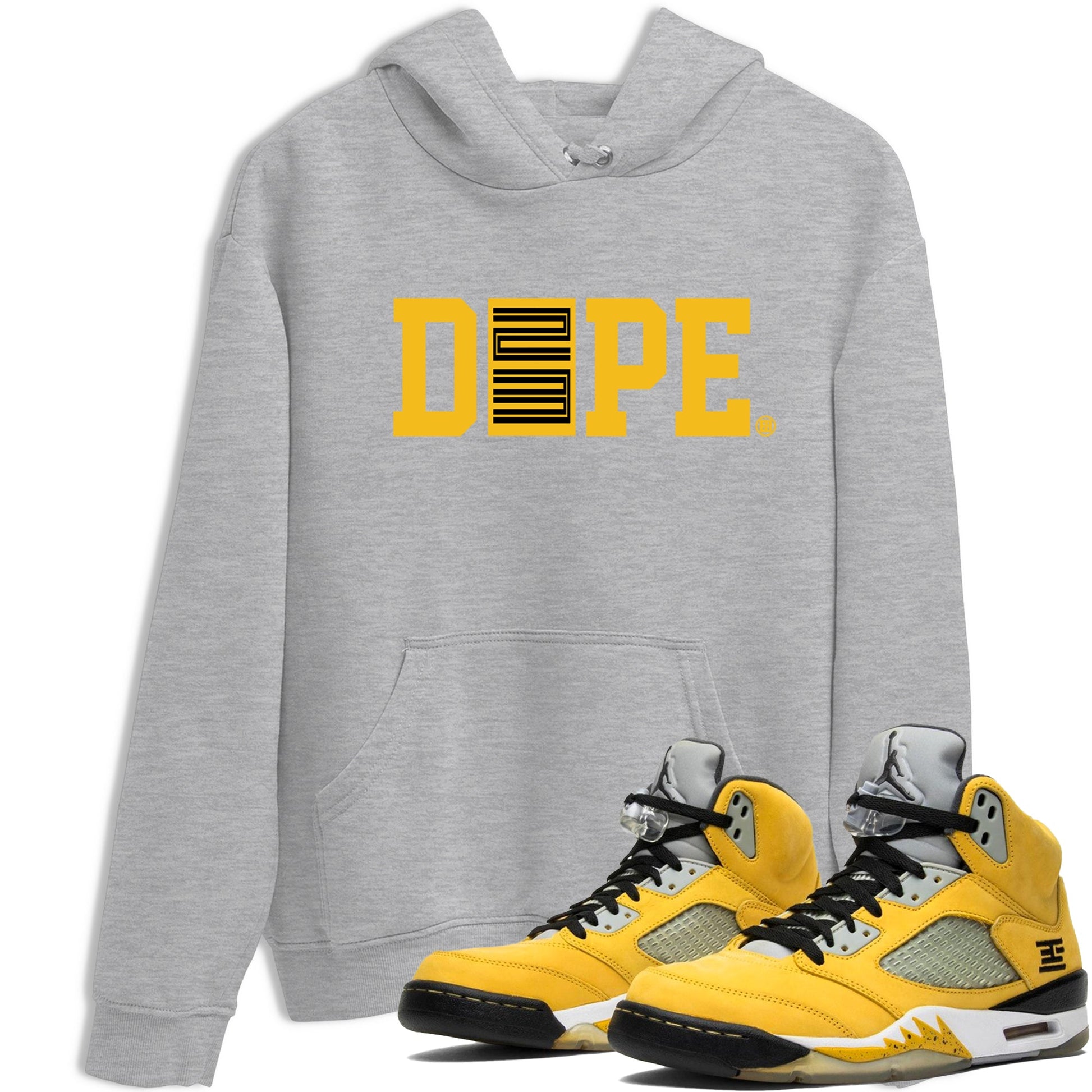 Sneaker match tees – Sneaker Tees To Match Air Jordan 5 Tokyo Shoes – Dope 23 Tee Heather Grey 1