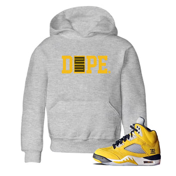 Sneaker match tees – Sneaker Tees To Match Air Jordan 5 Tokyo Shoes – Dope 23 Kids T-Shirt Heather Grey 1