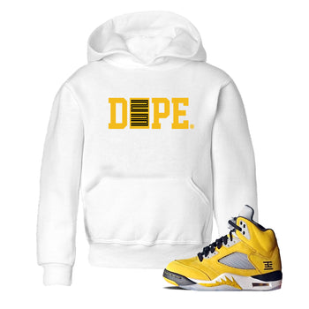 Sneaker match tees – Sneaker Tees To Match Air Jordan 5 Tokyo Shoes – Dope 23 Kids T-Shirt White 1