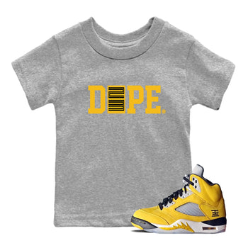 Sneaker match tees – Sneaker Tees To Match Air Jordan 5 Tokyo Shoes – Dope 23 Kids T-Shirt Heather Grey 1