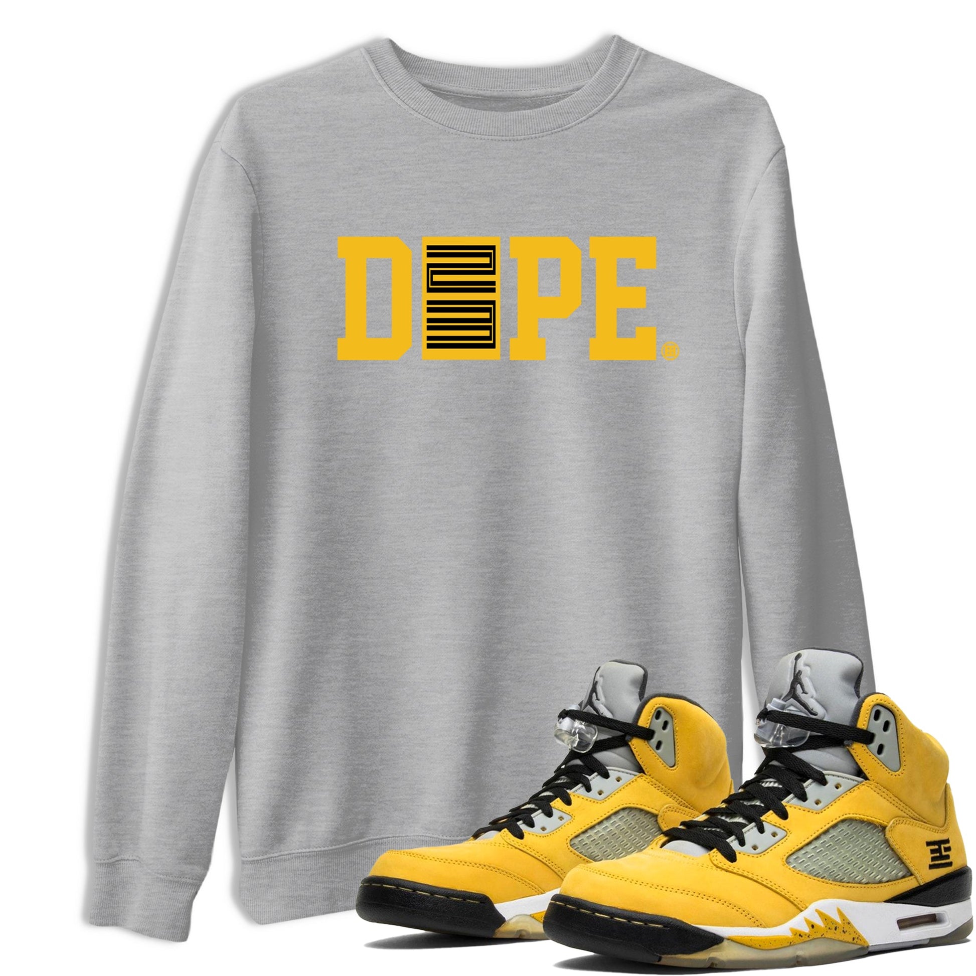 Sneaker match tees – Sneaker Tees To Match Air Jordan 5 Tokyo Shoes – Dope 23 Tee Heather Grey 1