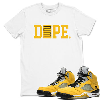 Sneaker match tees – Sneaker Tees To Match Air Jordan 5 Tokyo Shoes – Dope 23 Tee White 1
