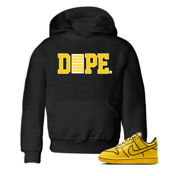 Best Christmas gifts for sneakerheads  – Sneaker Tees To Match Dunk Tour Yellow Sneakers – Dope 23 Kids T-Shirt Black 1