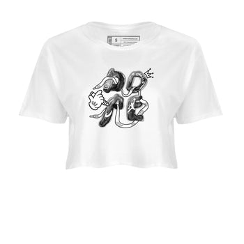 AJ1 Wolf Grey shirts to match jordans Dope sneaker match tees Air Jordan 1 Wolf Grey SNRT Sneaker Tees streetwear brand White 2 crop tee