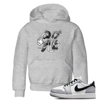 AJ1 Wolf Grey shirts to match jordans Dope sneaker match tees Air Jordan 1 Wolf Grey SNRT Sneaker Tees streetwear brand Baby and Youth Heather Grey 1 cotton tee