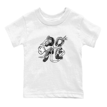 AJ1 Wolf Grey shirts to match jordans Dope sneaker match tees Air Jordan 1 Wolf Grey SNRT Sneaker Tees streetwear brand Baby and Youth White 2 cotton tee