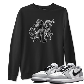 AJ1 Wolf Grey shirts to match jordans Dope sneaker match tees Air Jordan 1 Wolf Grey SNRT Sneaker Tees streetwear brand Black 1 unisex cotton tee